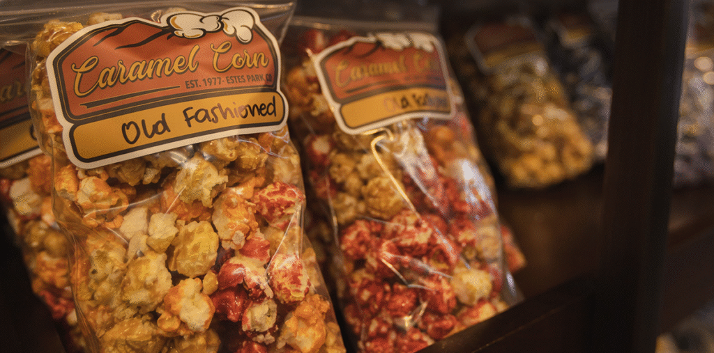 Packaged caramel corn