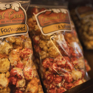 Packaged caramel corn
